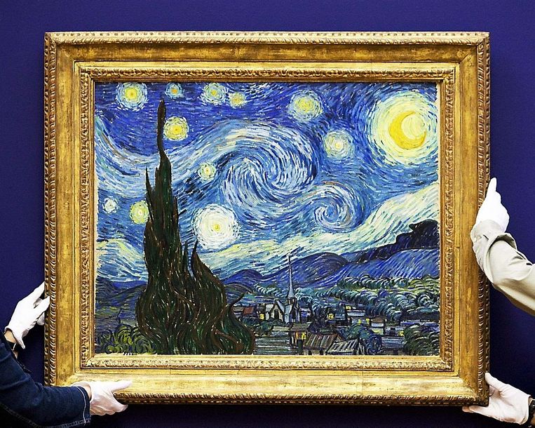 Het schilderij 'Sterrennacht' van Vincent van Gogh. Beeld Kos