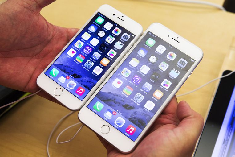 De iPhone 6s is de kleinere versie van de iPhone 6. Beeld anp