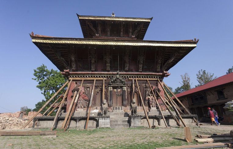 De Changunarayan tempel in Bhaktapur. Beeld epa