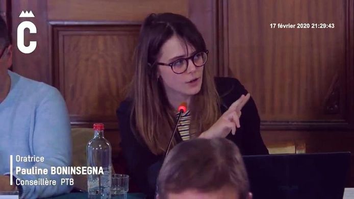 Pauline Boninsegna (PTB) au conseil communal de Charleroi