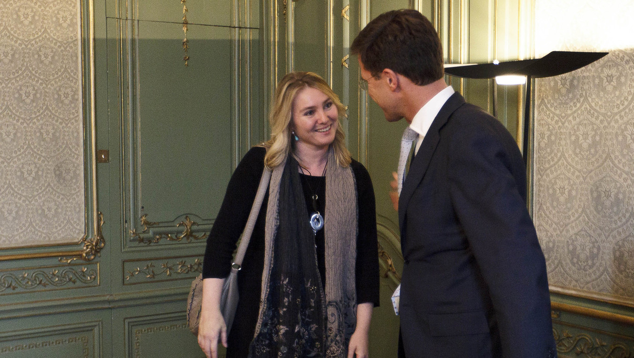 Mark Rutte ontvangt Melanie Schultz van Haegen. © anp Beeld anp