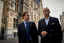 Thijs Römer en Jeroen Spitzenberger als Kay van de Linde en Pim Fortuyn.