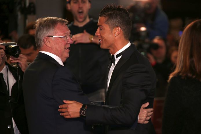 Sir Alex Ferguson en Cristiano Ronaldo in 2015.