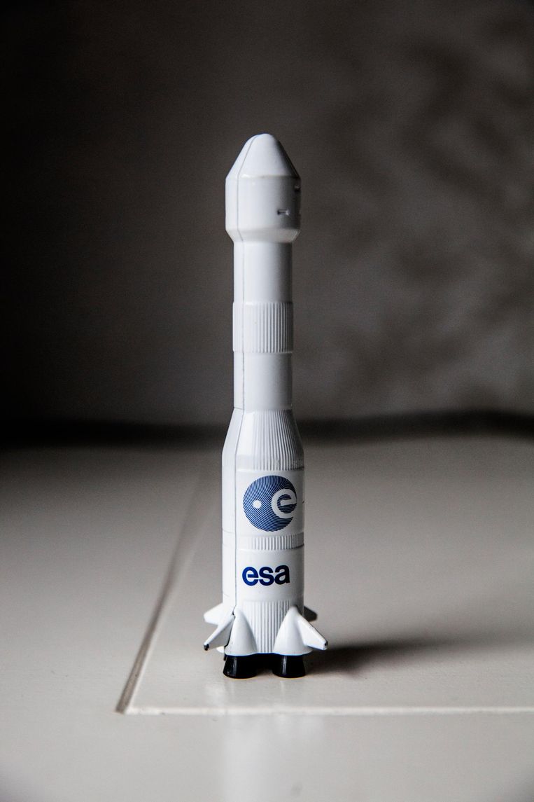 Model van de ESA-raket. Beeld Aurélie Geurts