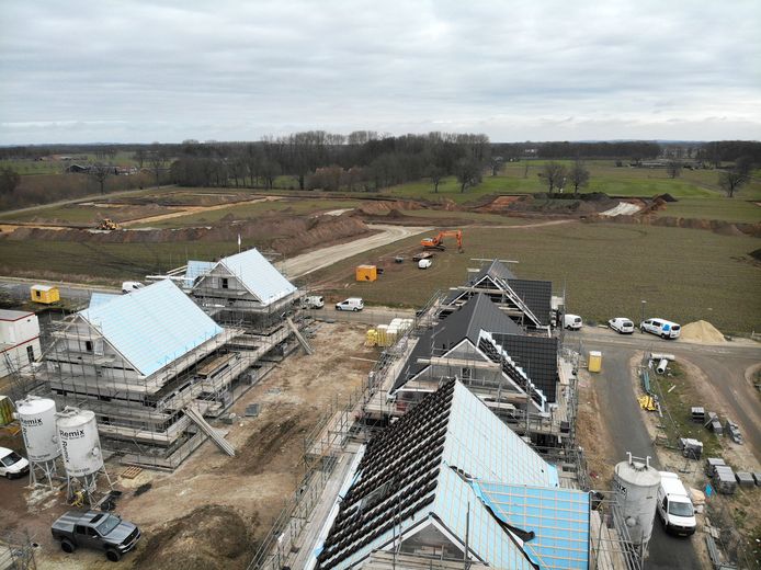 In de grote wijk Bornsche Maten wordt nog volop gebouwd.