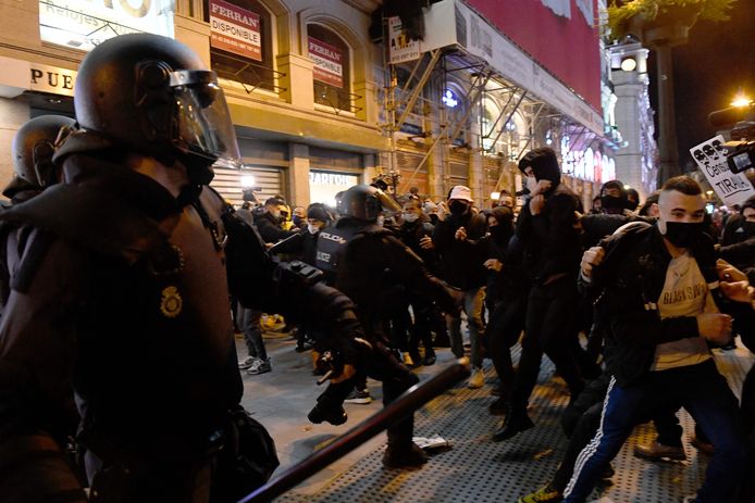 Clashes in Madrid.