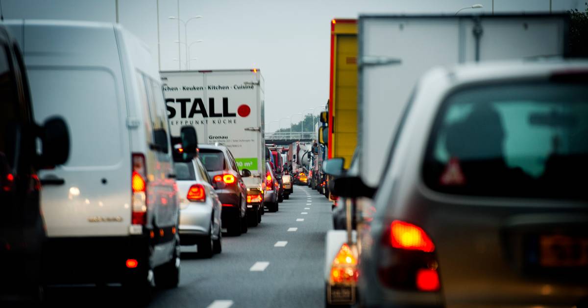 Kettingbotsing op A1 bij Apeldoorn.