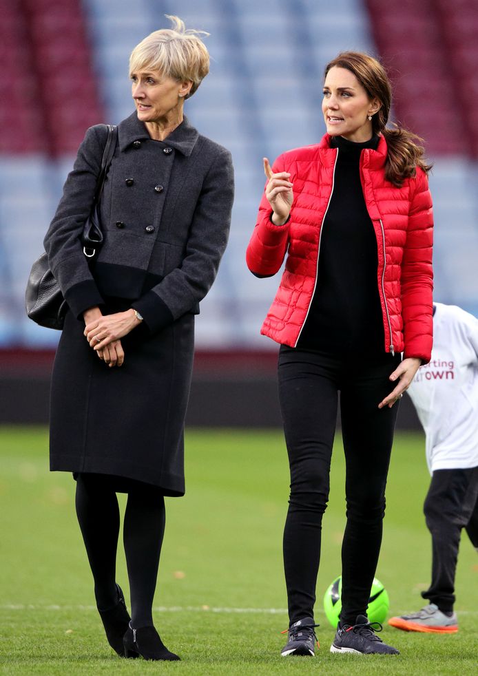 Kate Middleton en haar persoonlijke assistente Catherine Quinn.