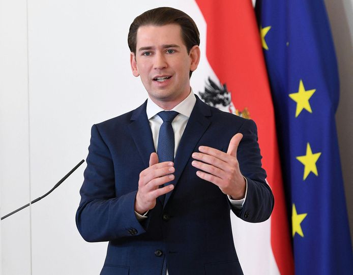 De Oostenrijkse bondskanselier Sebastian Kurz.