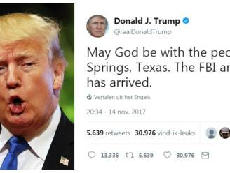Donald Trump tweet medeleven voor verkeerde schietpartij