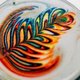 Koffiekunstenaar geeft kleur aan koffie