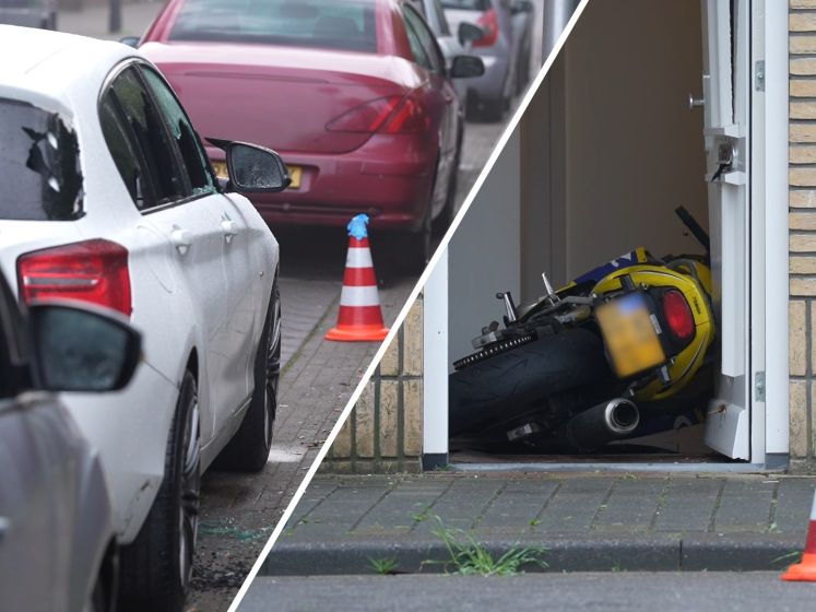 Man schiet op geparkeerde auto in Helmond en rijdt daarna met motor woning in