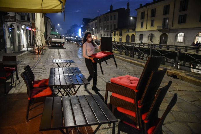 Cafés, restaurants en de meeste winkels moeten sluiten in Milaan.