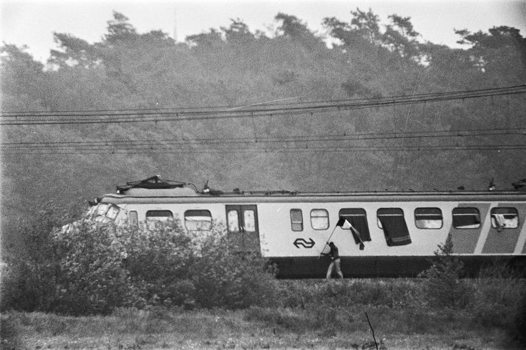 De treinkaping bij De Punt in 1977. Beeld Nationaal Archief