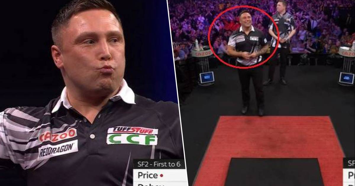 look.  Price gets his groove on: The Welshman first silences the crowd and then beats Van Gerwen in the final |  sports