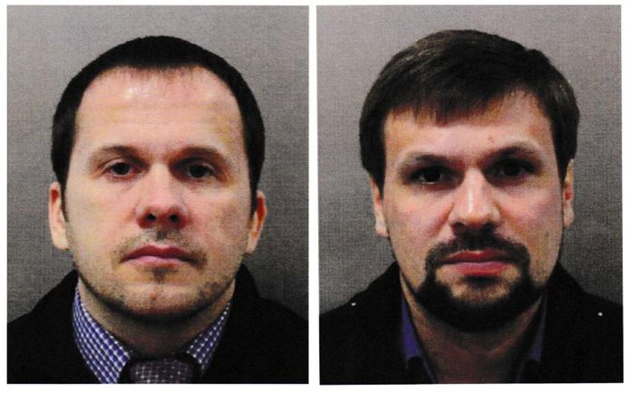 Alexander Petrov and Ruslan Bosjirov, verdacht van de gifgasaanslag op Sergei en Joelia Skripal.
