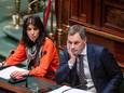 Alexander De Croo et Alexia Bertrand à la Chambre.
