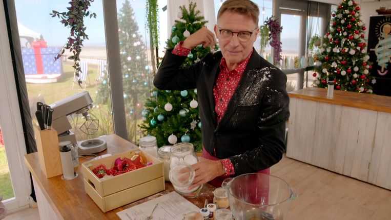 Erik Van Looy in 'Bake Off Kerstspecial' Beeld SBS