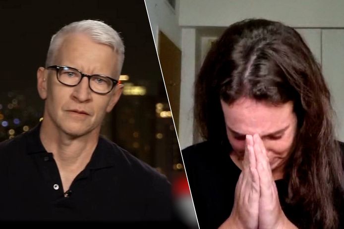 News anchor Anderson Cooper gets emotional during the broadcast