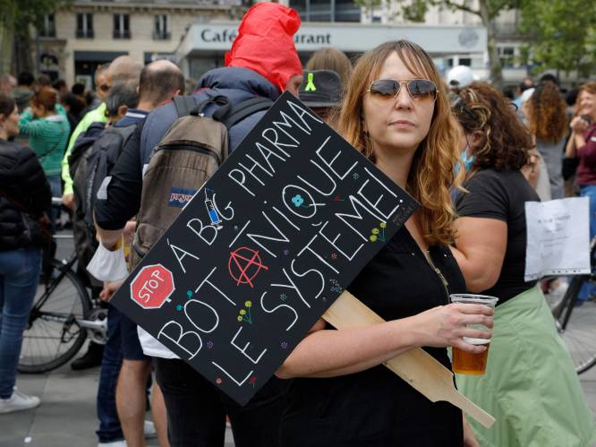 Betogingen in Frankrijk tegen invoering van coronapas