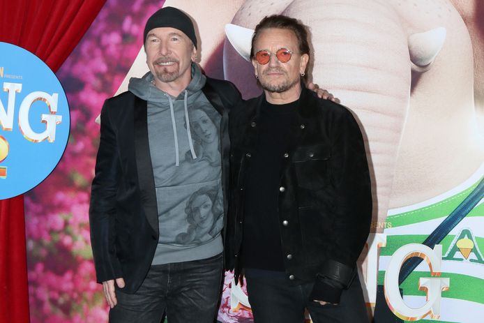 U2-zanger Bono (rechts) en gitarist Edge.