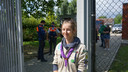 Nouschka Boeykens van Scouts & Gidsen Vlaanderen kwam ter plaatse om de getroffen afdeling bij te staan.