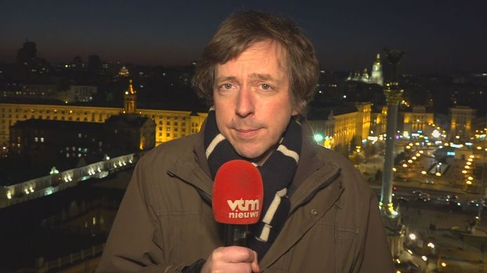Oorlogsjournalist Robin Ramaekers in Kiev.