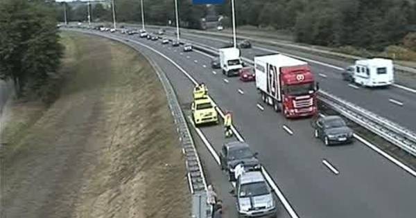 Overstekende hond veroorzaakt botsing op A58 bij Oirschot.