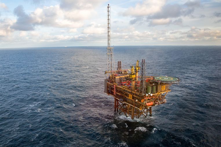 Een gasplatform in de Noordzee van BG Group Plc, onderdeel van Shell. Beeld Getty