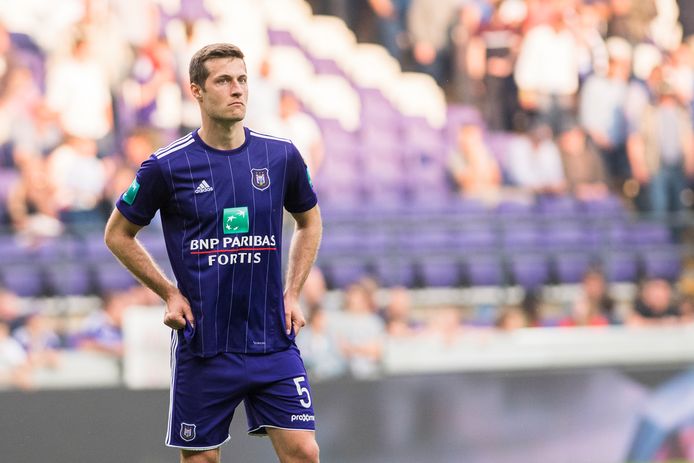 2018: Uros Spajic als verdediger van Anderlecht.