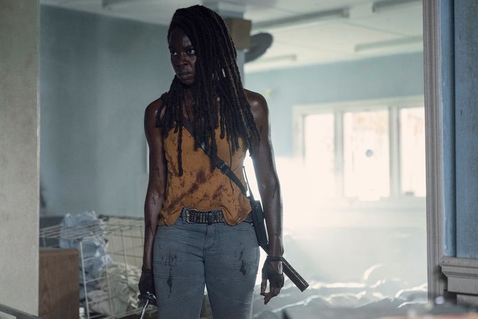 Actrice Danai Gurira vertolkt de rol van Michonne in 'The Walking Dead'.