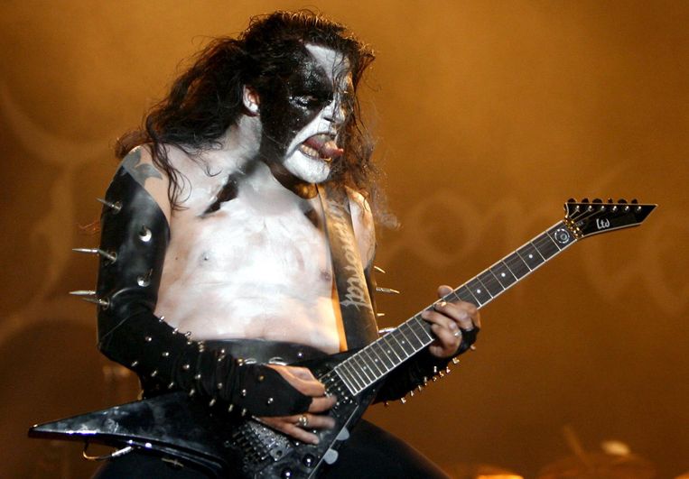 Olve Abbath Eikemo, gitarist van Immortal. Beeld epa