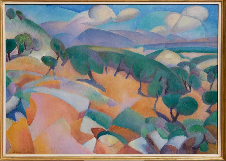 Leo Gestel, Berglandschap (Mallorca), 1914, olieverf op doek, 70 x 100 cm, Singer Laren, schenking Collectie Nardinc. Beeld Singer Laren, schenking Collectie Nardinc