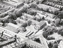 Luchtfoto uit 1957 rondom het Gemeenteziekenhuis.