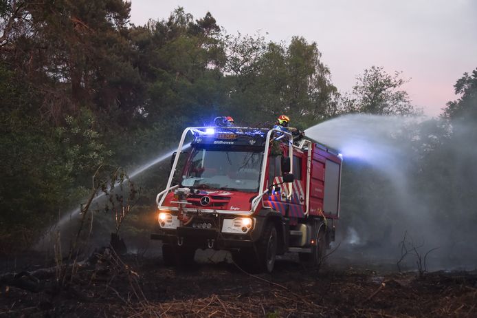 Meerdere brandweerwagens uit de regio zijn vrijdagavond uitgerukt naar het bosgebied aan de Berlagelaan in Bitlhoven, waar een bosbrand woedde. Zo’n 1500 vierkante meter groen stond in brand.