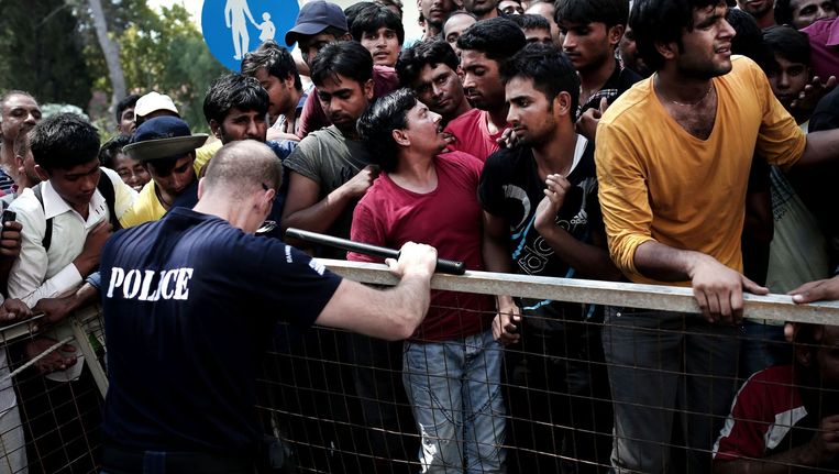 Migranten op Kos Beeld anp