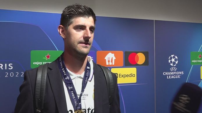 Thibaut Courtois voor de micro bij Gilles De Bilde.