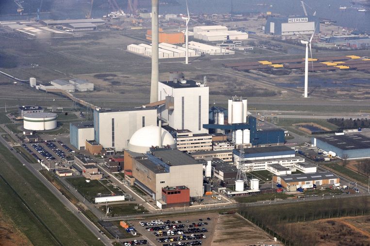 Luchtfoto van de centrale in Borssele Beeld ANP