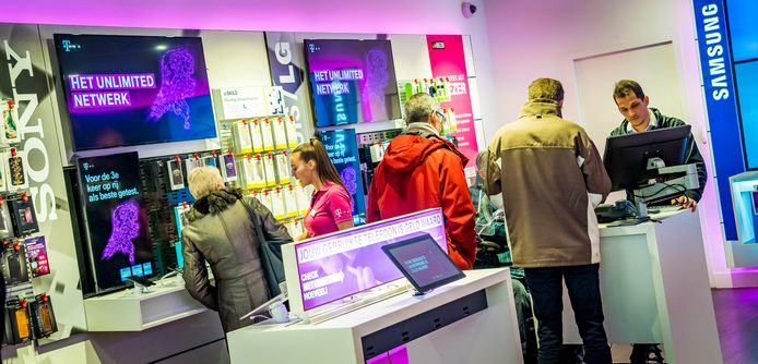 Een telefoonwinkel van T-Mobile.