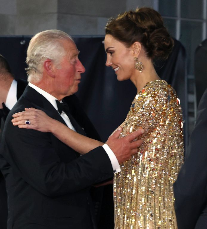Koning Charles en prinses Kate.