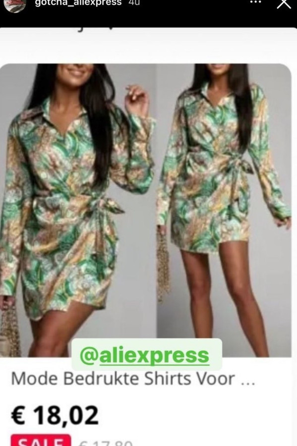 Yvonne Coldeweijers jurkje staat ook op AliExpress.