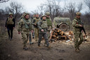 De Oekraïense president Zelenski bezocht eerder dit jaar het front in de Donbass-regio.