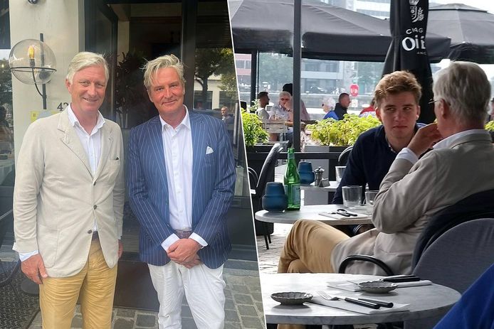 Koning Filip en prins Gabriël lunchten bij U Eat & Sleep, het restaurant van Hans Otten in Antwerpen.