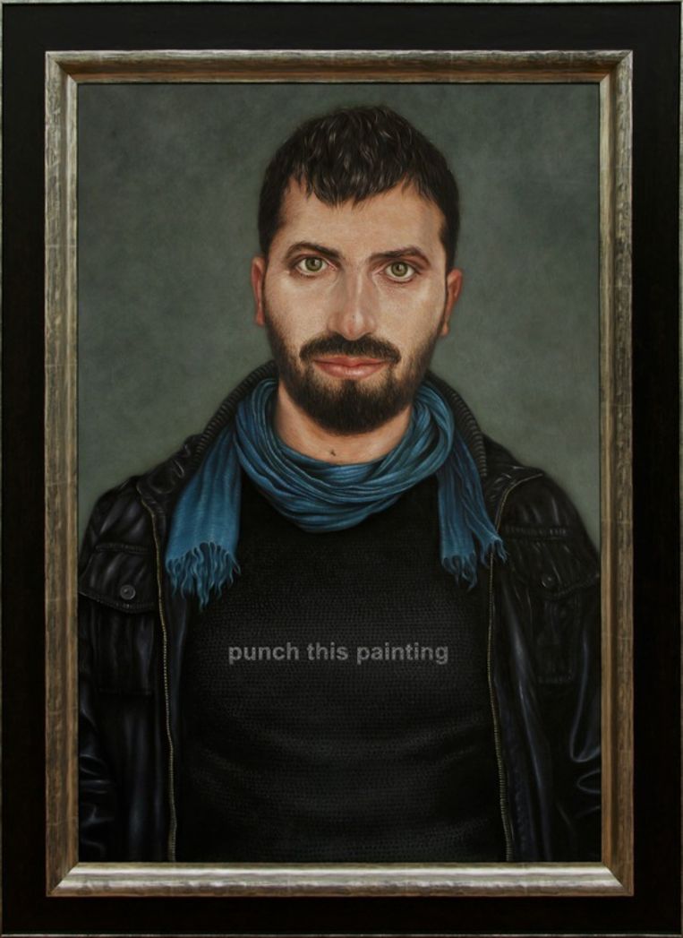 Ahmet Ögüt: Punch This Painting, 2010. © Untitled Collection, Istanbul Beeld 