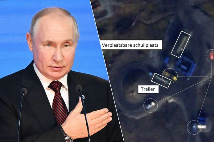 President Vladimir Poetin kondigde aan dat de test met de nieuwe kernraket succesvol was.