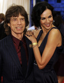 Mick Jagger en zijn toenmalige vriendin L'Wren Scott in 2012.