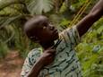 Een jonge hoofdrolspeler in ‘De Kinderen van Mavungu'.