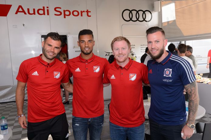 John Goossens  (rechts) op archiefbeeld bij Chicago Fire.