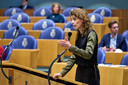 VVD-fractievoorzitter Sophie Hermans tijdens het debat in de Tweede Kamer over de regeringsverklaring.