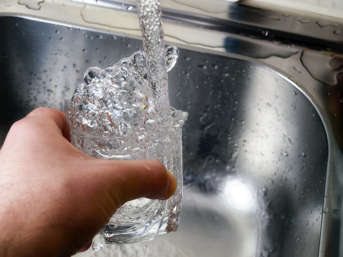 Свежая вода. Filling the dish with Water.